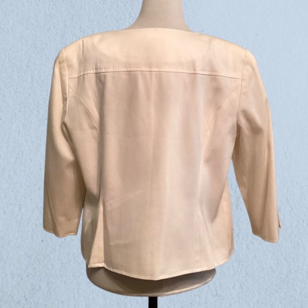 East 5th Women’s Jacket Size Large White Cotton Cropped Fully Lined - Picture 5 of 14
